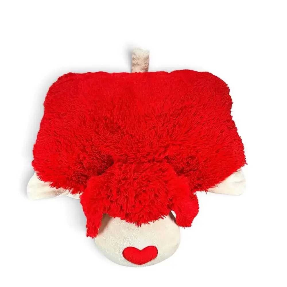 Pillow Pets Valentine Luv Pup Red Puppy Dog with Heart Nose Plush